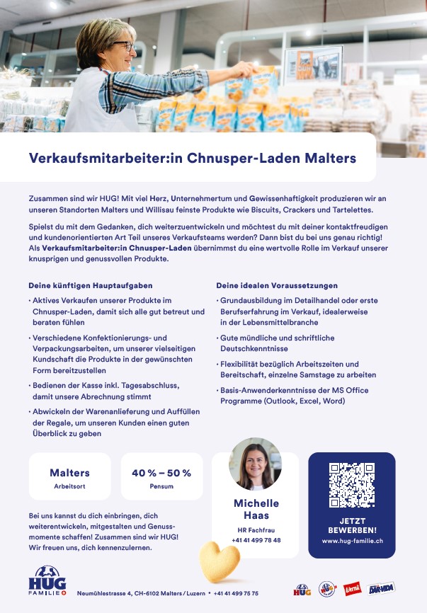 Verkaufsmitarbeiter:in Chnsuper-Laden Malters