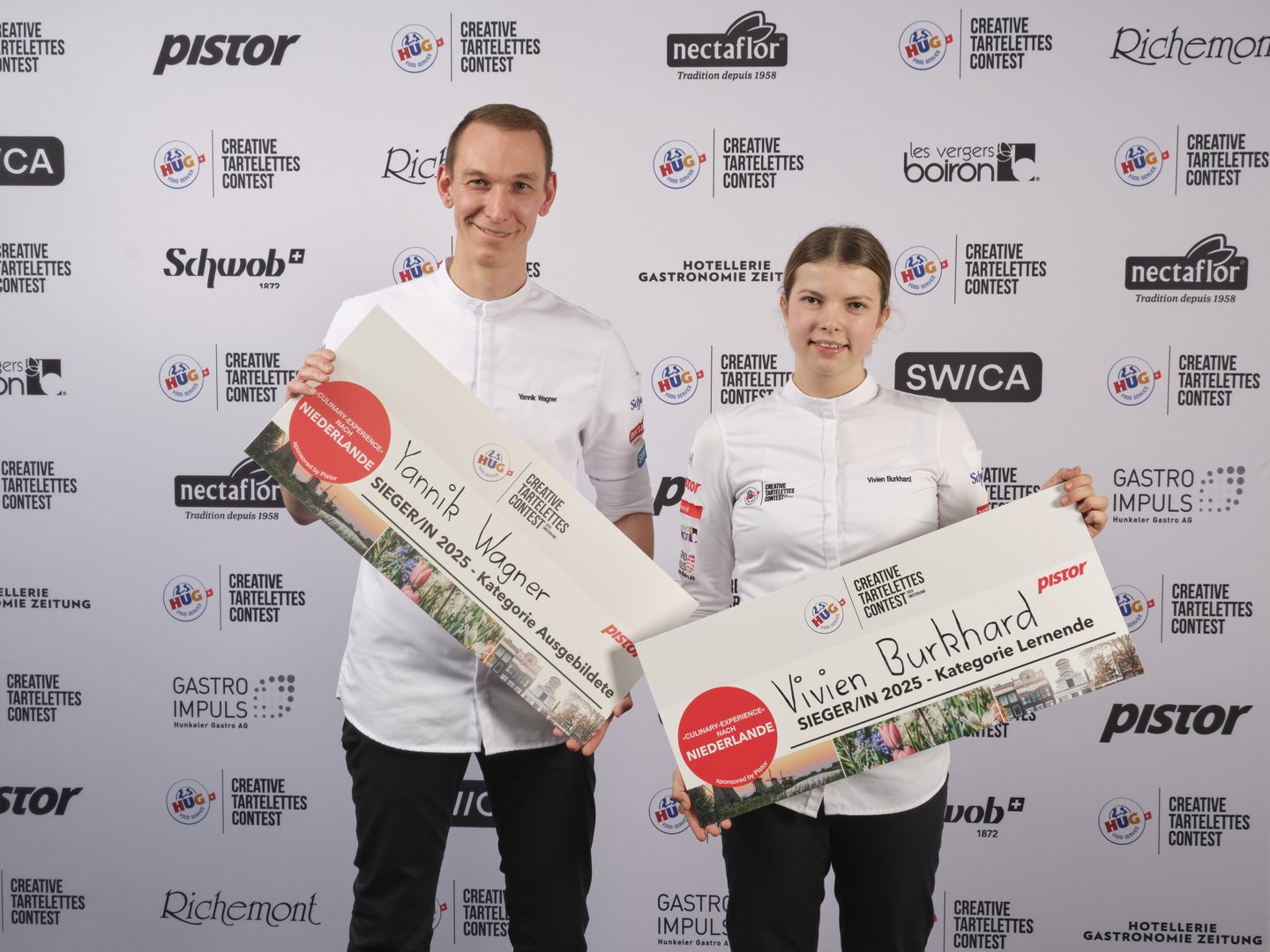 Vivien Burkhard et Yannick Wagner sont les gagnants du 21ᵉ concours HUG Creative Tartelettes Contest