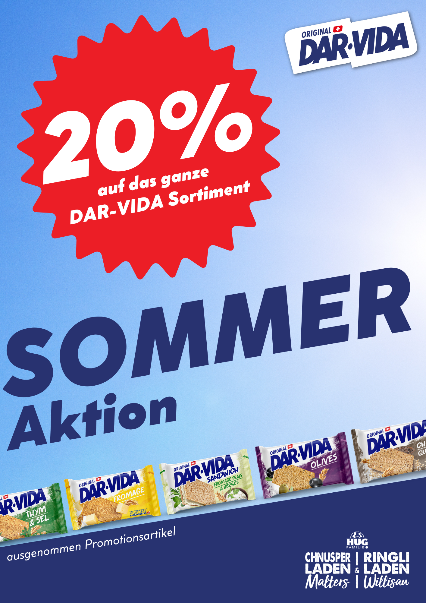 20% Rabatt auf das ganze DAR-VIDA Sortiment