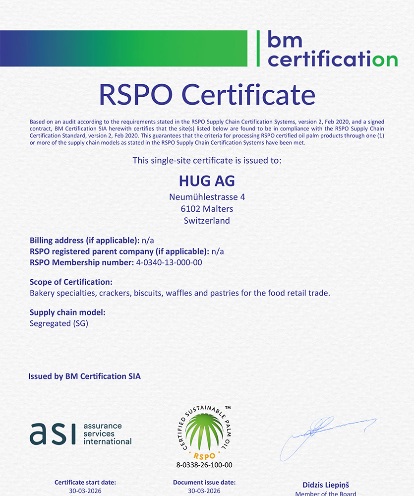 Zertifizierung RSPO